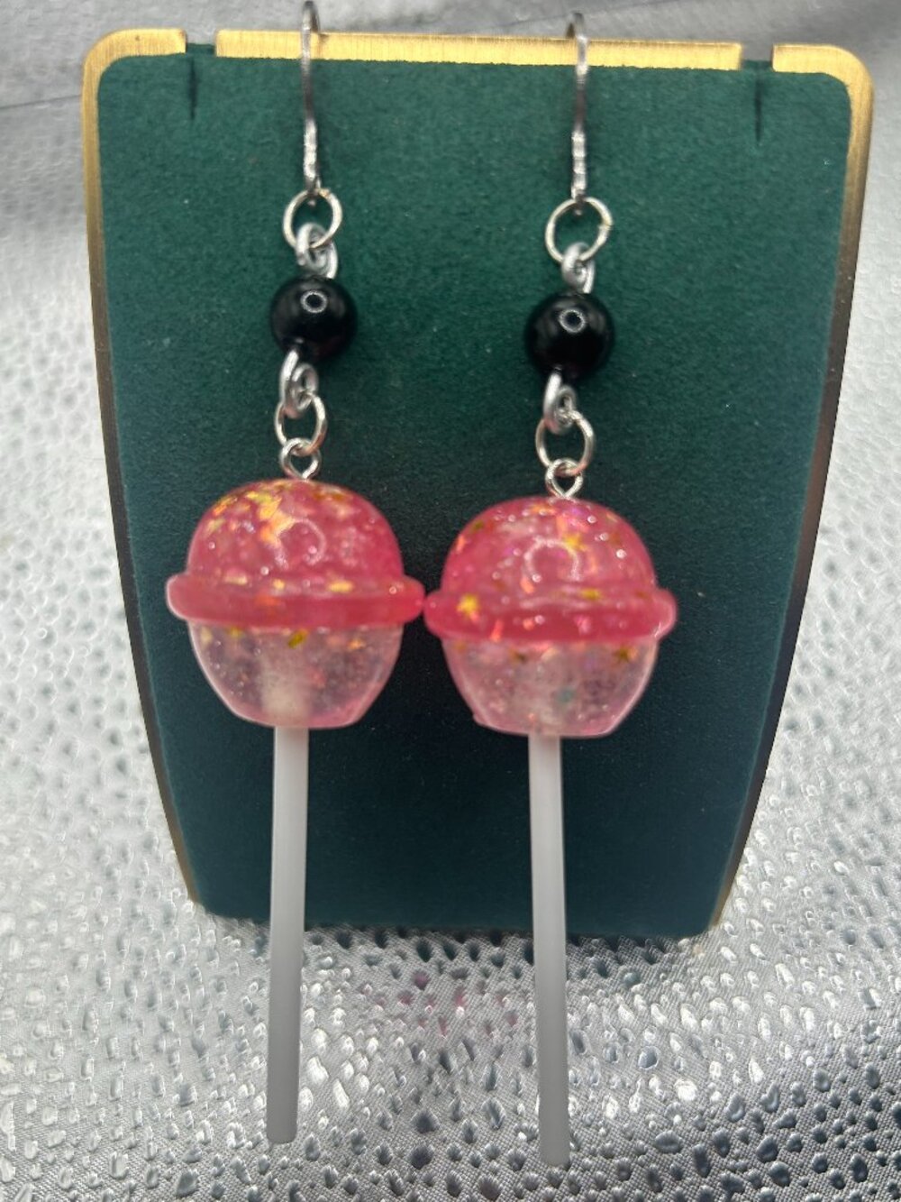 Handmade Pink Lollipop Earrings